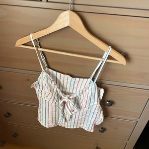 Front tie crop top